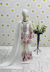 OC 212 Heavy Chinon Silk With Embroidery Sequence Work Top With Sharara And Dupatta Wholesalers In Delhi